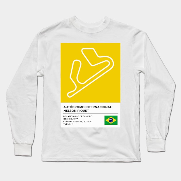 Autodromo Internacional Nelson Piquet [info] Long Sleeve T-Shirt by sednoid